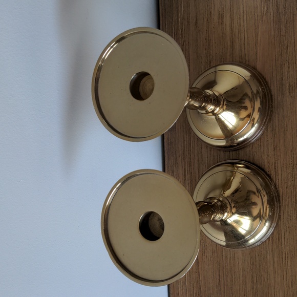 BNWT Chesterfield Brass finish Candle Holders New Creative Co-Op wedding decor - Picture 5 of 8